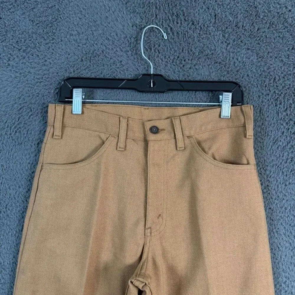 Vtg Levis Pants Mens 30x31 Brown Bootcut Big E Sta-Prest Made in USA 1970s